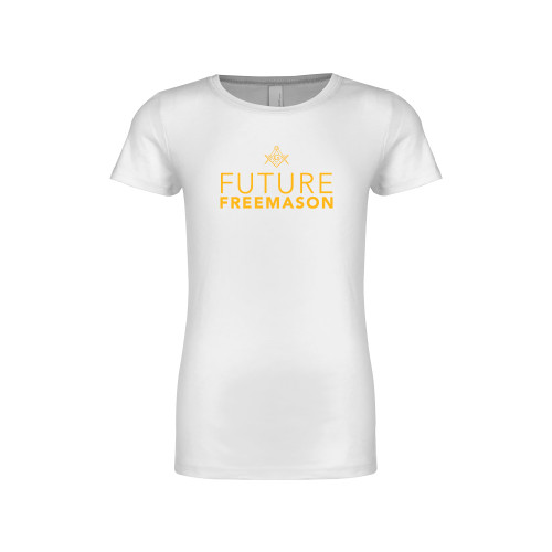  Next Level Girls White Fashion Fit T Shirt - Future Freemason
