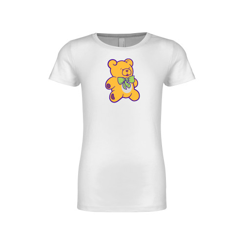  Next Level Girls White Fashion Fit T Shirt - CDC Bear