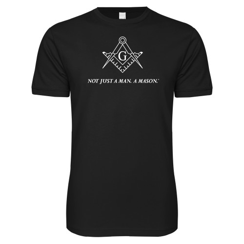  Next Level Black SoftStyle T Shirt - Not Just A Man A Mason