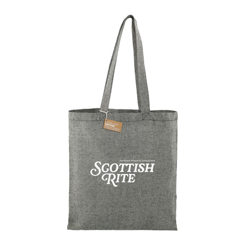  Recycled Cotton Twill Black Tote - Scottish Rite