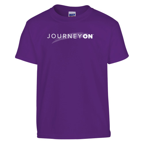  Youth Purple T Shirt - Journey On Wordmark
