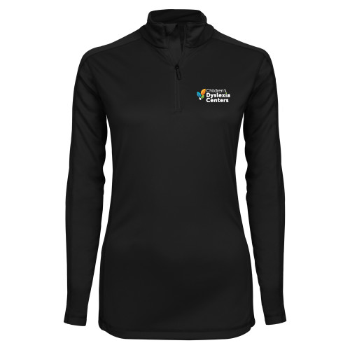  Syntrel Womens Black Interlock 1/4 Zip - CDC Primary Gradient