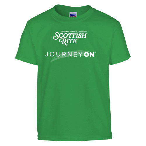  Youth Kelly Green T Shirt - Scottish Rite - Journey On Vertical