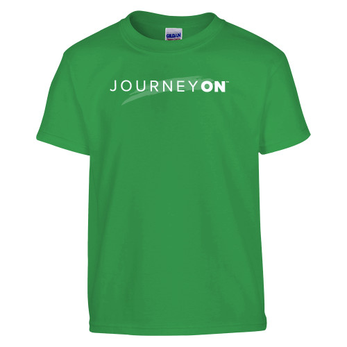  Youth Kelly Green T Shirt - Journey On Wordmark