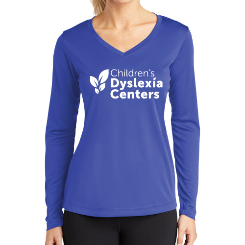  Womens Royal Performance Long Sleeve V Neck Shirt - CDC Primary 1 Color