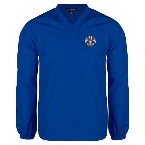  Royal V Neck Raglan Windshirt - Spes Mea In Deo Est