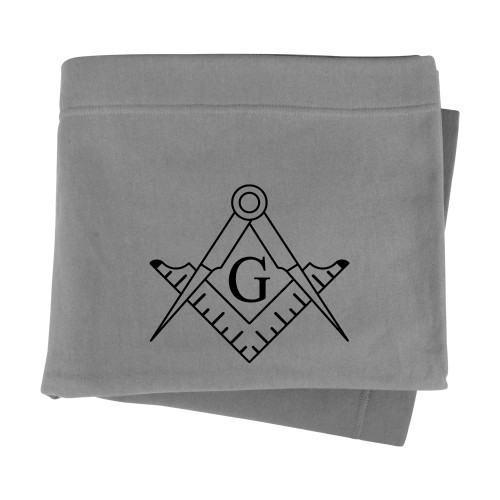  Grey Sweatshirt Blanket - Square and Compass with G