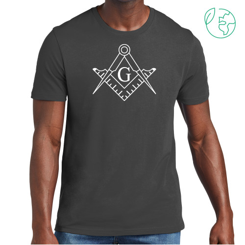  Allmade Dark Grey Organic Cotton Tee - Square and Compass with G