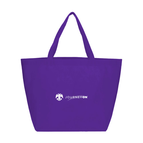  Yaya Non Woven Purple Shopper Tote - 32 Eagle Freemasons - Journey On Wordmark