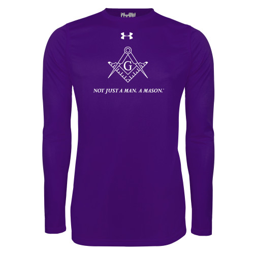  Under Armour Purple Long Sleeve Tech Tee - Not Just A Man A Mason