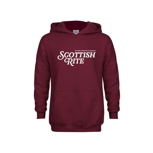  Youth Maroon Fleece Hoodie - Scottish Rite
