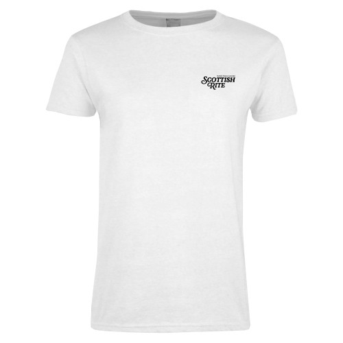  Womens White Short Sleeve Tee - Scottish Rite