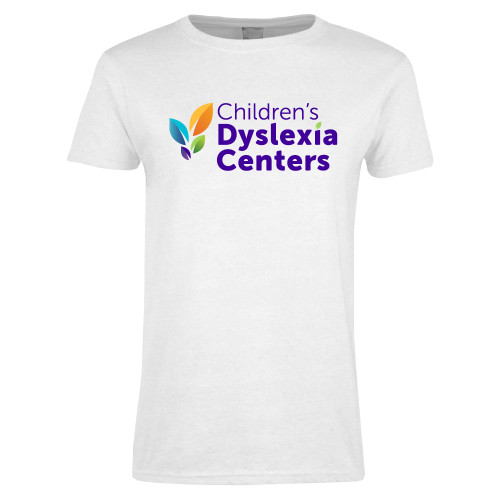  Womens White Short Sleeve Tee - CDC Primary Gradient
