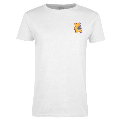  Womens White Short Sleeve Tee - CDC Bear