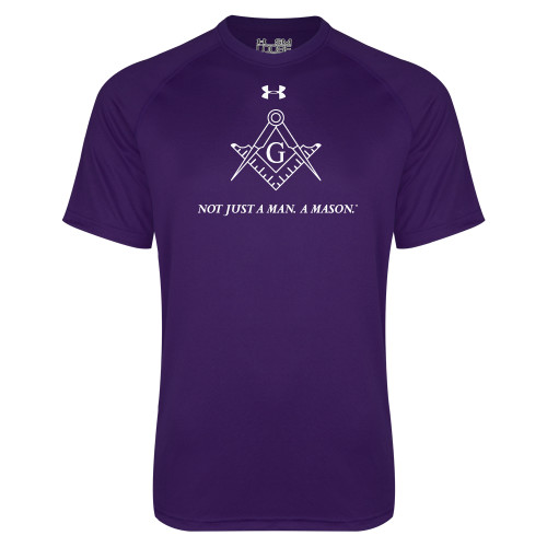  Under Armour Purple Tech Tee - Not Just A Man A Mason