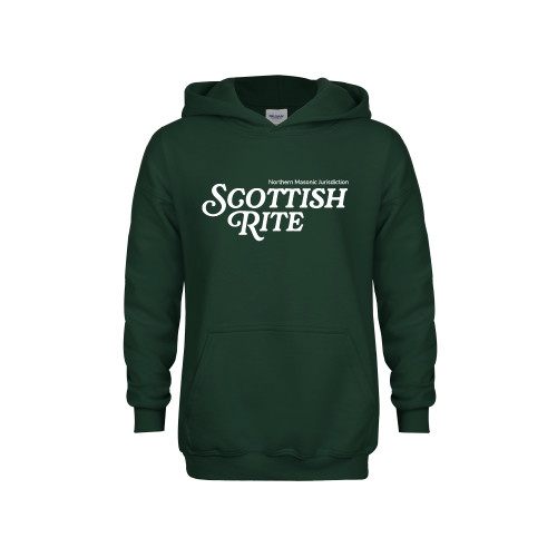  Youth Dark Green Fleece Hoodie - Scottish Rite