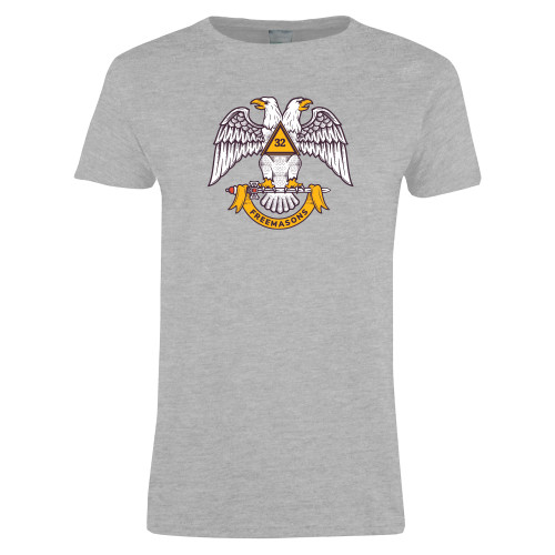  Womens Grey Short Sleeve Tee - Freemasons