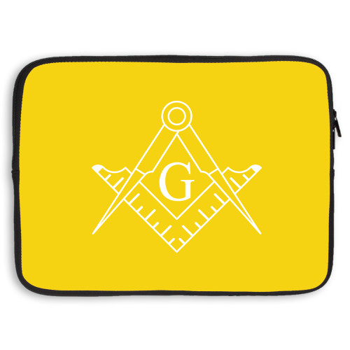 15 inch Neoprene Laptop Sleeve - Square and Compass with G