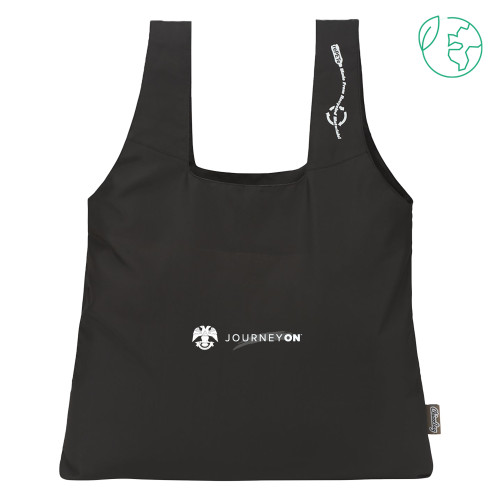  ChicoBag Black Original rePETe Tote - 32 Eagle Freemasons - Journey On Wordmark