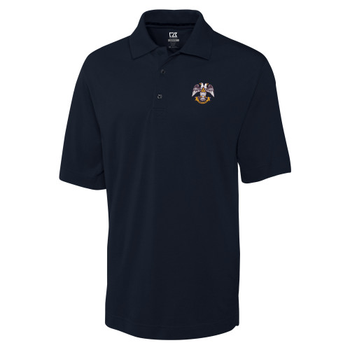  C&B Navy Advantage TriBlend Pique Polo - Freemasons