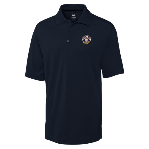  C&B Navy Advantage TriBlend Pique Polo - Spes Mea In Deo Est