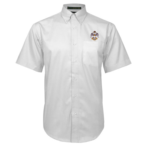  White Twill Button Down Short Sleeve - Deus Meumque Jus