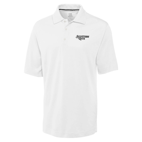  C&B White Advantage TriBlend Pique Polo - Scottish Rite