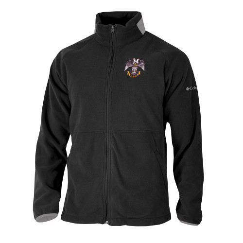  Columbia Black Everest Ridge Fleece Full Zip Jacket - Freemasons