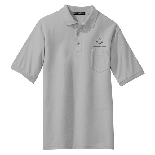 Main Image for  Grey Silk Touch Polo w/ Pocket