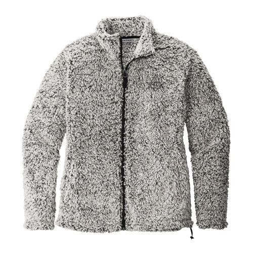  Womens Grey Heather Cozy Fleece Jacket - Square and Compass with G