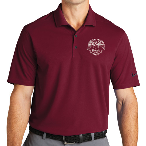  Nike Cardinal Dri Fit Micro Pique 2.0 Polo - Freemasons