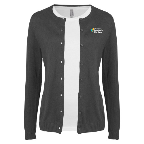  Womens Charcoal Cardigan Sweater - CDC Primary