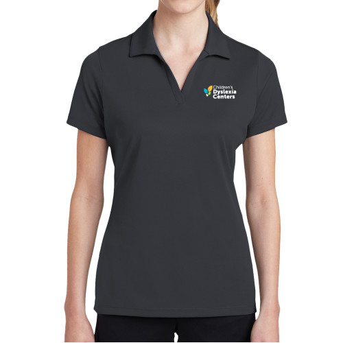  Womens Charcoal Dry Mesh Polo - CDC Primary