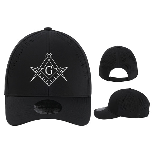  Imperial Black The Alpha Cap - Square and Compass with G