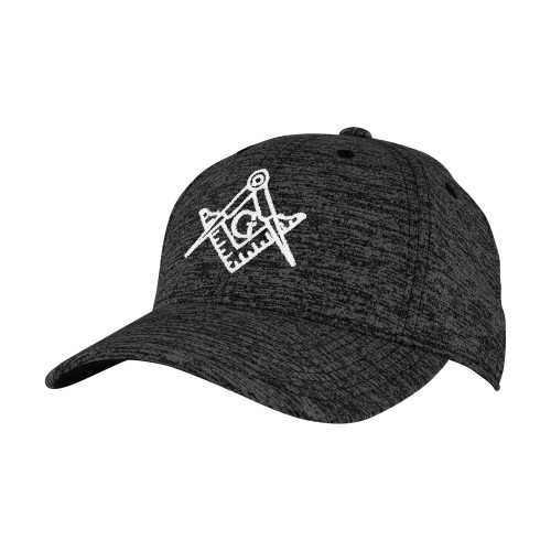  PosiCharge Charcoal/Black Electric Heather Hat - Square and Compass with G