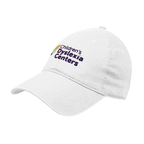  White Unstructured Adjustable Low Profile Hat - CDC Primary