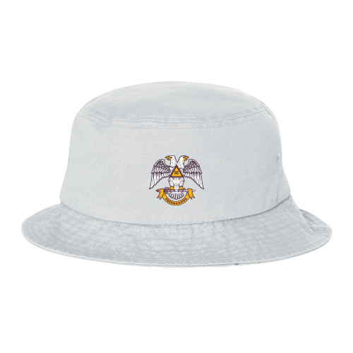  Sportsman White Bucket Hat - Freemasons
