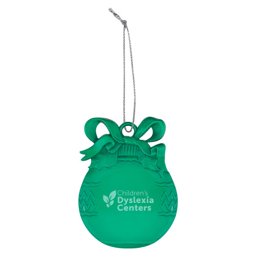  Green Bulb Ornament - CDC Primary 1 Color Engraved