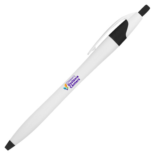  Dart White/Black Pen w/Blue Ink - CDC Primary Gradient