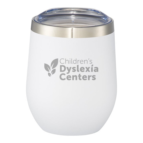  Corzo Vacuum Insulated White Cup 12oz - CDC Primary 1 Color Engraved