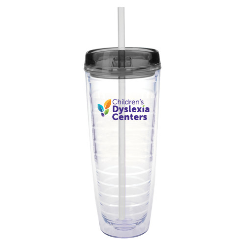 Tritan Double Wall Tumbler w/Charcoal Top 26oz - CDC Primary Gradient