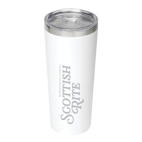  Thor Vacuum Insulated White Tumbler 22oz - Scottish Rite Engraved