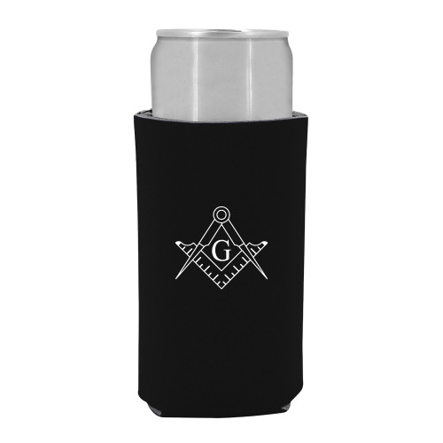  Slim Black Can Holder - Square and Compass with G