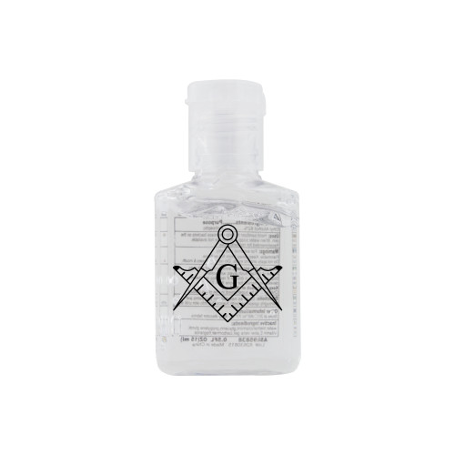  0.5 oz. Travel Hand Sanitizer - Square and Compass with G