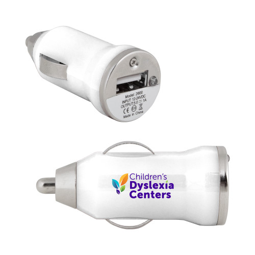  On the Go White Car Charger - CDC Primary Gradient