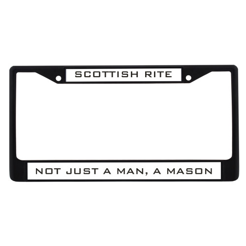  Metal License Plate Frame in Black - Scottish Rite