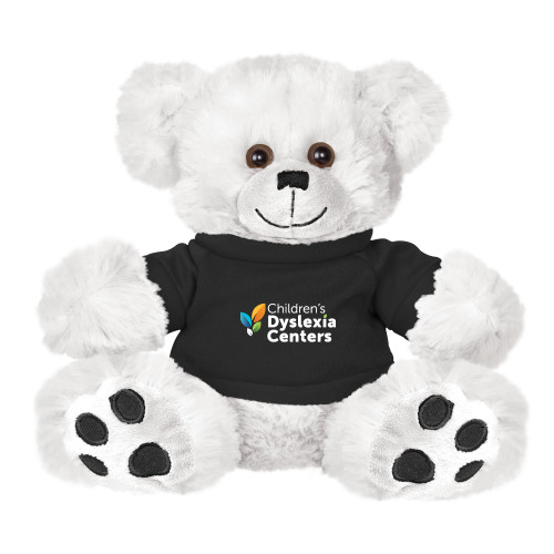  Plush Big Paw 8 1/2 inch White Bear w/Black Shirt - CDC Primary Gradient