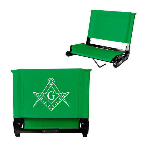  Stadium Chair Kelly Green - Square and Compass with G
