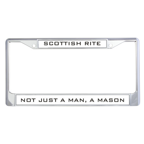  Metal License Plate Frame in Chrome - Scottish Rite
