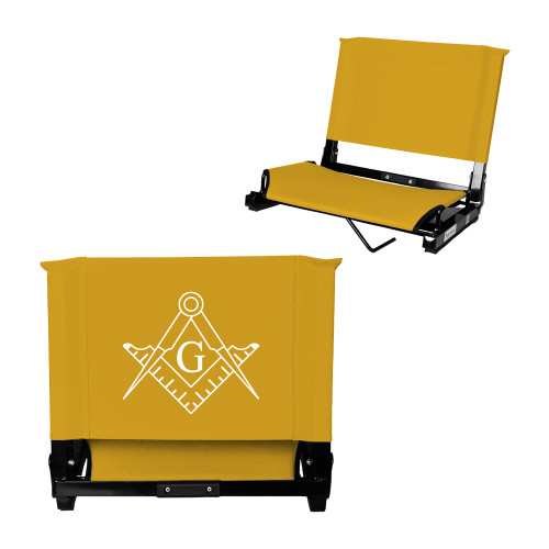  Stadium Chair Gold - Square and Compass with G